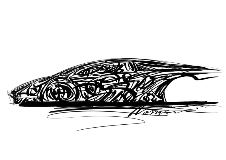 Spirit of Countach: A Masterpiece at the Lamborghini Museum’s Dreamaway Exhibition The 'Spirit of Countach' art piece, featuring intricate Arabic calligraphy and Lamborghini Countach design, on display at the Automobili Lamborghini Museum's Dreamaway exhibition.