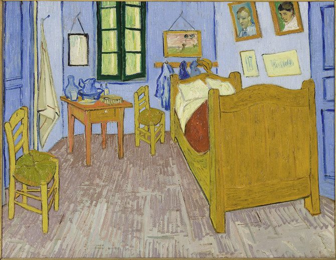 Van Gogh Paintings to Grace the Walls of Louvre Abu Dhabi Vincent van Gogh's "Bedroom in Arles" on display at Louvre Abu Dhabi's Post-Impressionism exhibition.