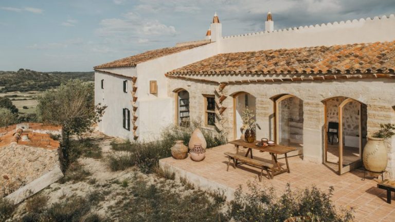 Menorca Farmhouse Becomes Vacation Home with Yellow Kitchen Menorca Farmhouse Becomes Vacation Home with Yellow Kitchen