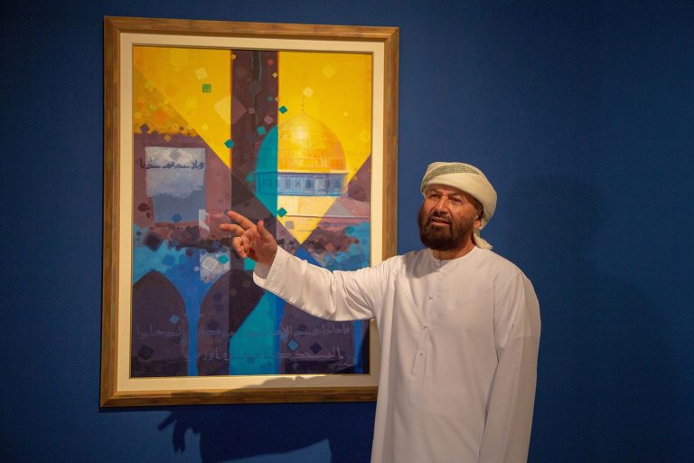 AbdulQader AlRais: The Maestro of Geometric Abstraction and Arabic Script Abstract artwork by AbdulQader AlRais featuring geometric shapes and Arabic script