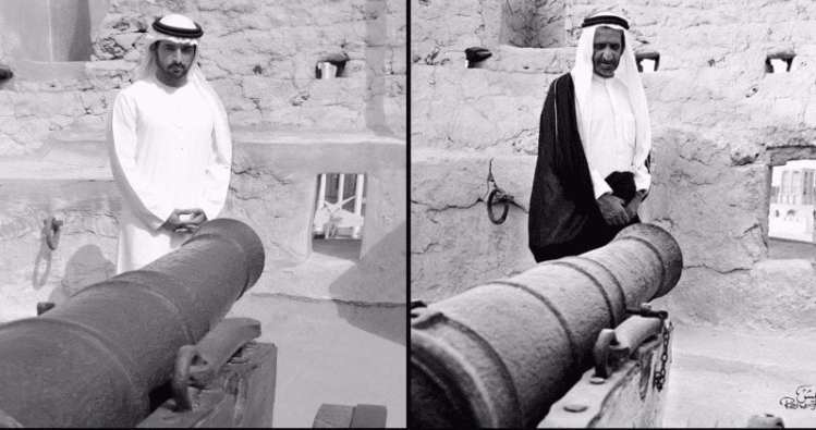 Iconic photo of His Late Grandfather Sheikh Rashid Recreated by Sheikh Hamdan