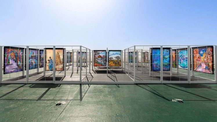 Sacha Jafri, a British artist, has opened an exhibition in Dubai for UNESCO